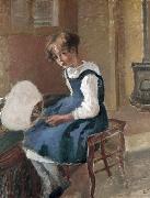 Camille Pissarro Jeanne Holding a Fan oil